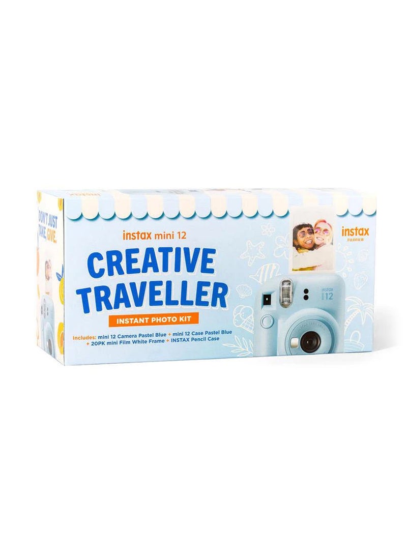 Instax Mini12 Creative Traveller Instant Photo Kit (Pastel Blue)