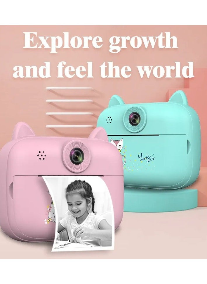 Children's Toy Digital Camera 1080p HD Screen Outdoor Toy Birthday Gift Polaroid HD Mini Print Camera Children's Digital Video Camera