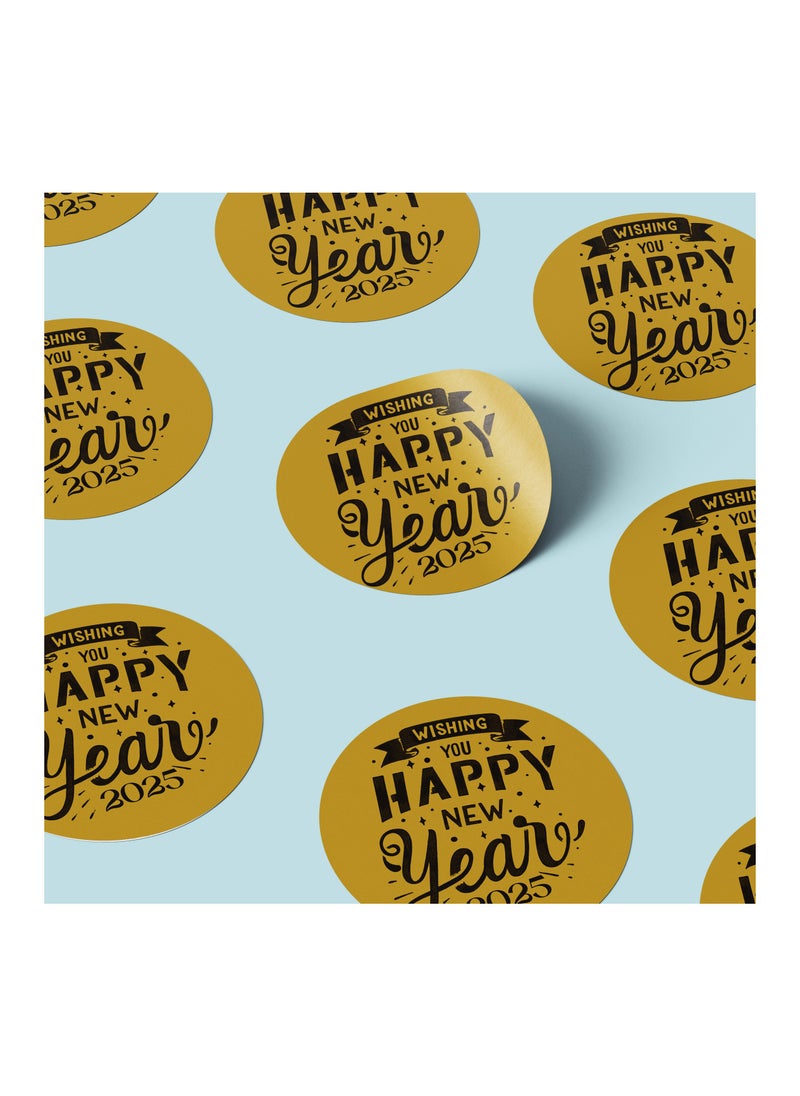 Happy New Year Stickers For Stunning Gift Wrapping-Happy New Year Vinyl Stickers-New Year Party Decoration Stickers