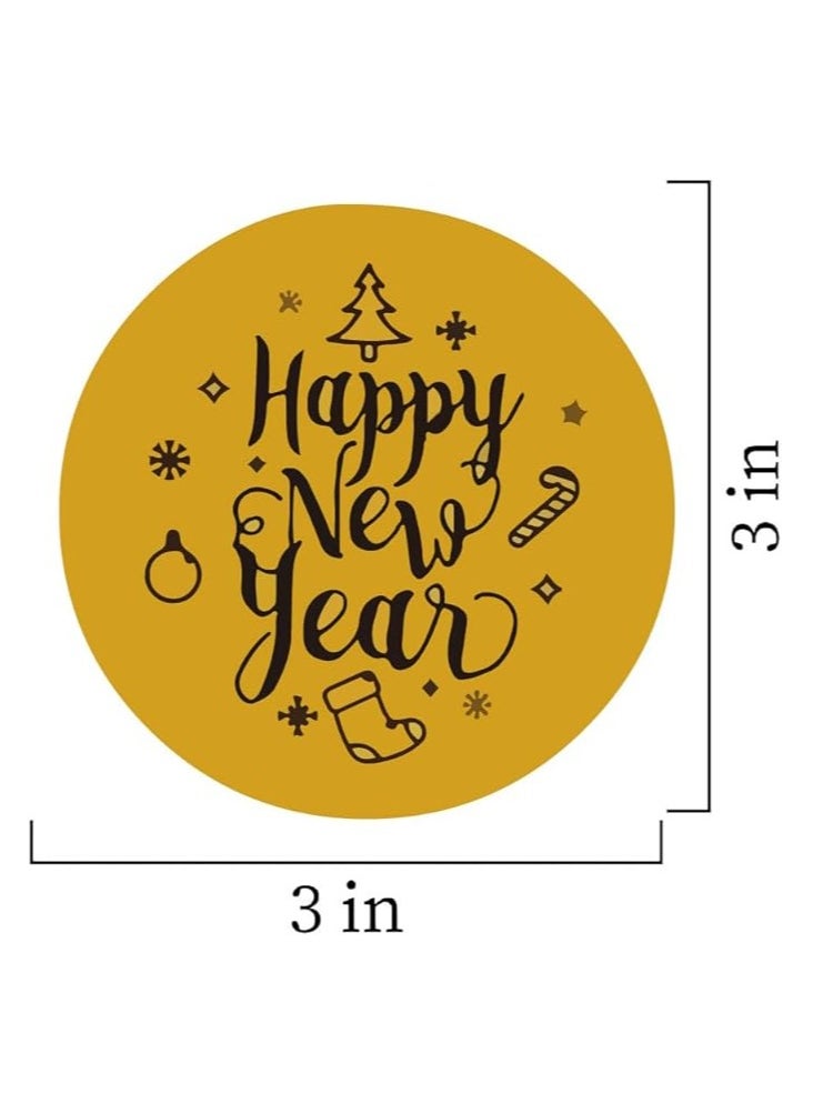 Happy New Year Stickers For Stunning Gift Wrapping-Happy New Year Vinyl Stickers-New Year Party Decoration Stickers