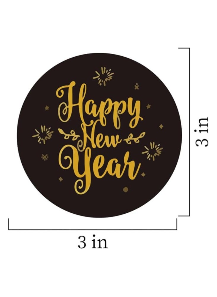 Happy New Year Stickers For Stunning Gift Wrapping-Happy New Year Vinyl Stickers-New Year Party Decoration Stickers