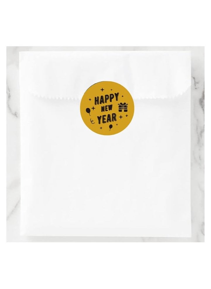 Happy New Year Stickers For Stunning Gift Wrapping-Happy New Year Vinyl Stickers-New Year Party Decoration Stickers