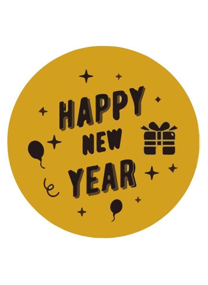 Happy New Year Stickers For Stunning Gift Wrapping-Happy New Year Vinyl Stickers-New Year Party Decoration Stickers