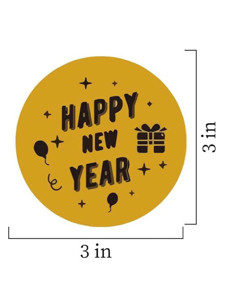 Happy New Year Stickers For Stunning Gift Wrapping-Happy New Year Vinyl Stickers-New Year Party Decoration Stickers