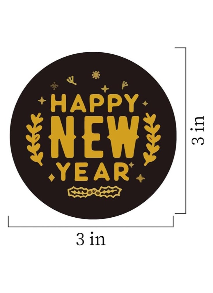 Happy New Year Stickers For Stunning Gift Wrapping-Happy New Year Vinyl Stickers-New Year Party Decoration Stickers