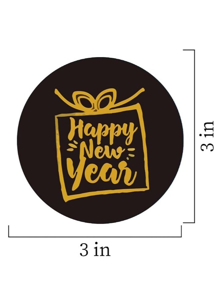 Happy New Year Stickers For Stunning Gift Wrapping-Happy New Year Vinyl Stickers-New Year Party Decoration Stickers