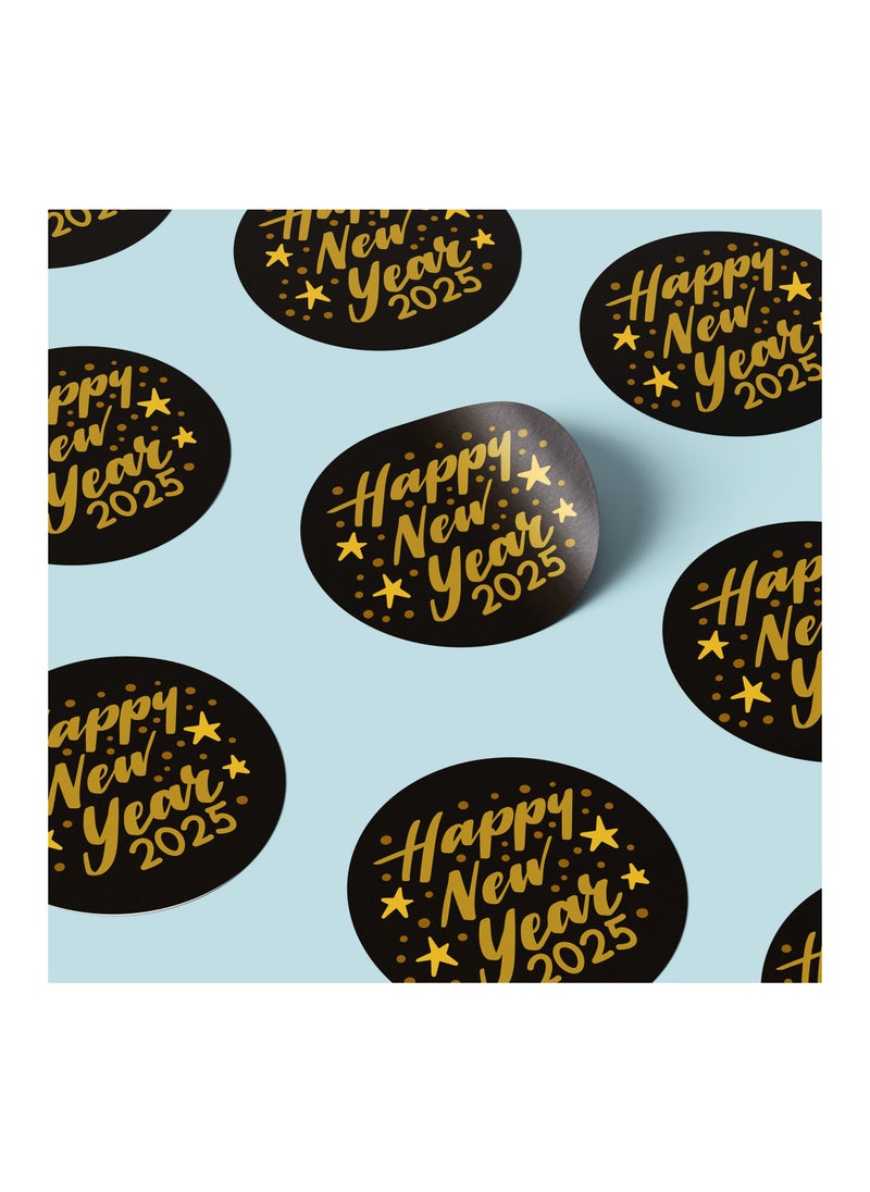 Happy New Year Stickers For Stunning Gift Wrapping-Happy New Year Vinyl Stickers-New Year Party Decoration Stickers