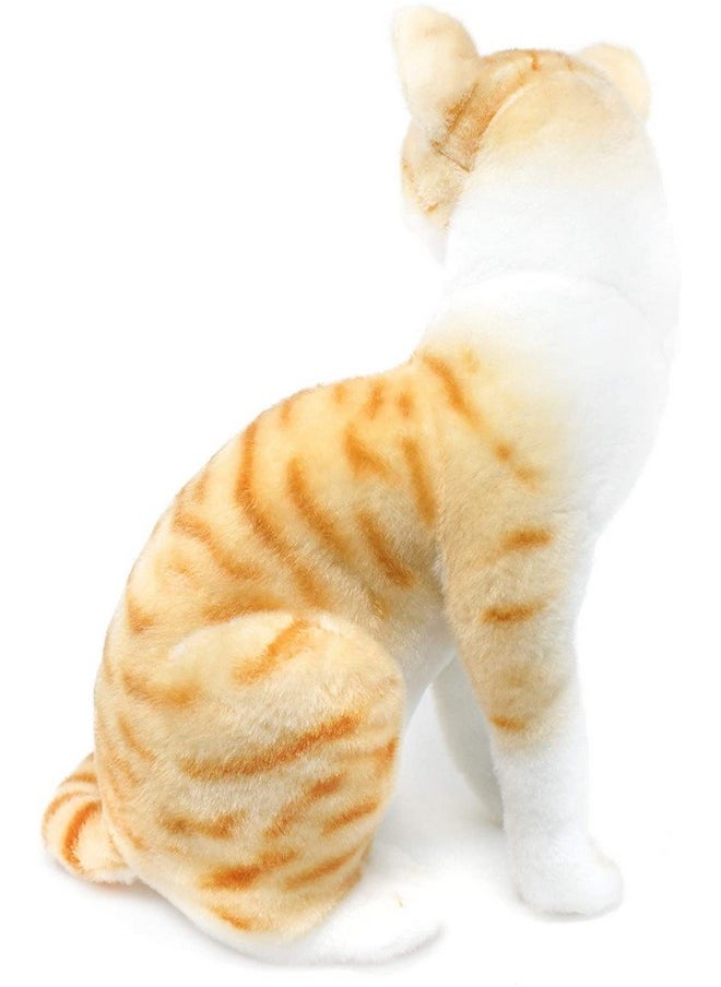 Cute Cat Soft Stuffed Plush Animal Toy For Kids Room (Size: 21 Cm Color: Orange And White)