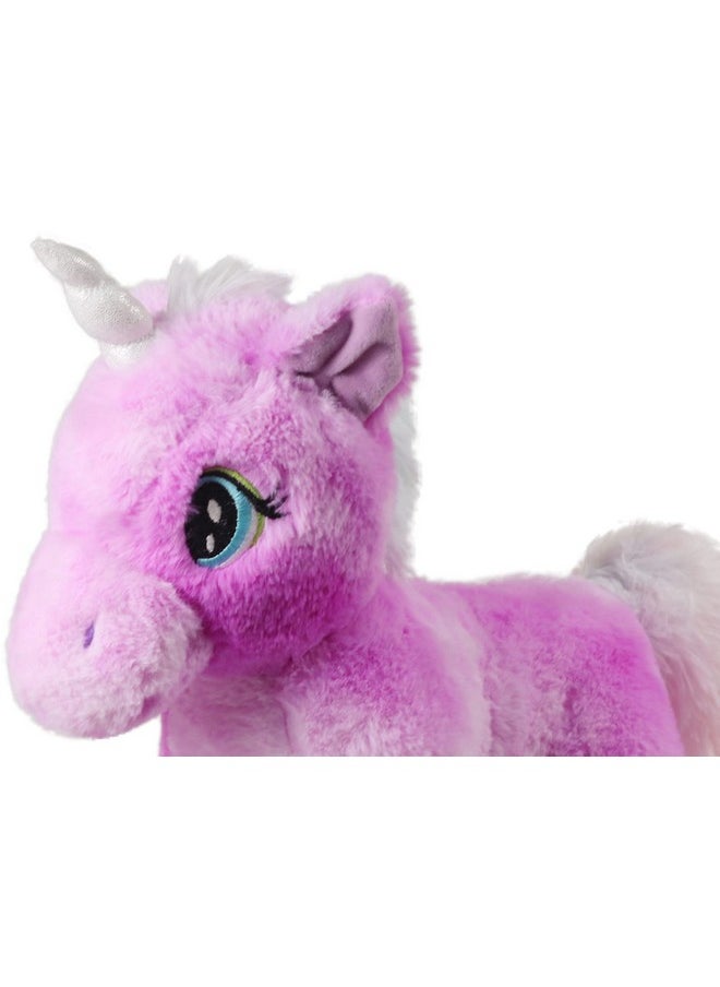 Plush Stuffed Purple Unicorn Soft Toy For Girls/Kids | Floppy And Glittery With Sparkling Horn | - 32Cm