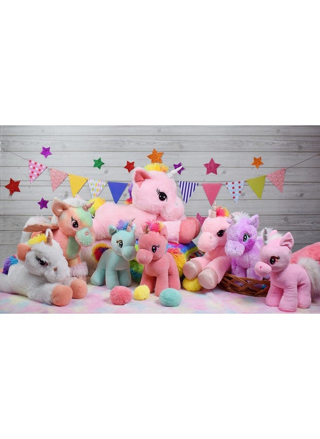 Plush Stuffed Purple Unicorn Soft Toy For Girls/Kids | Floppy And Glittery With Sparkling Horn | - 32Cm