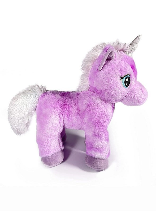 Plush Stuffed Purple Unicorn Soft Toy For Girls/Kids | Floppy And Glittery With Sparkling Horn | - 32Cm