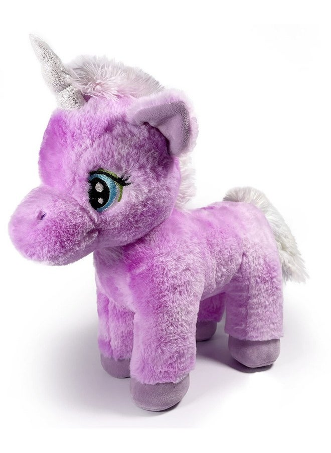 Plush Stuffed Purple Unicorn Soft Toy For Girls/Kids | Floppy And Glittery With Sparkling Horn | - 32Cm