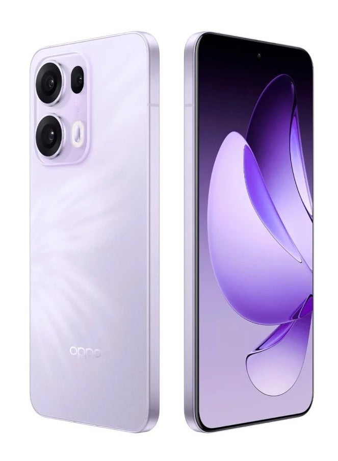 Reno 13 Pro Mobile 12GB+256GB Butterfly Purple 6.83-inch FHD+ AMOLED display with a 120Hz refresh rate, a 240Hz touch sampling rate, a 2,160Hz PWM dimming rate, Mediatek Dimensity 8350 with Google play Chinese version