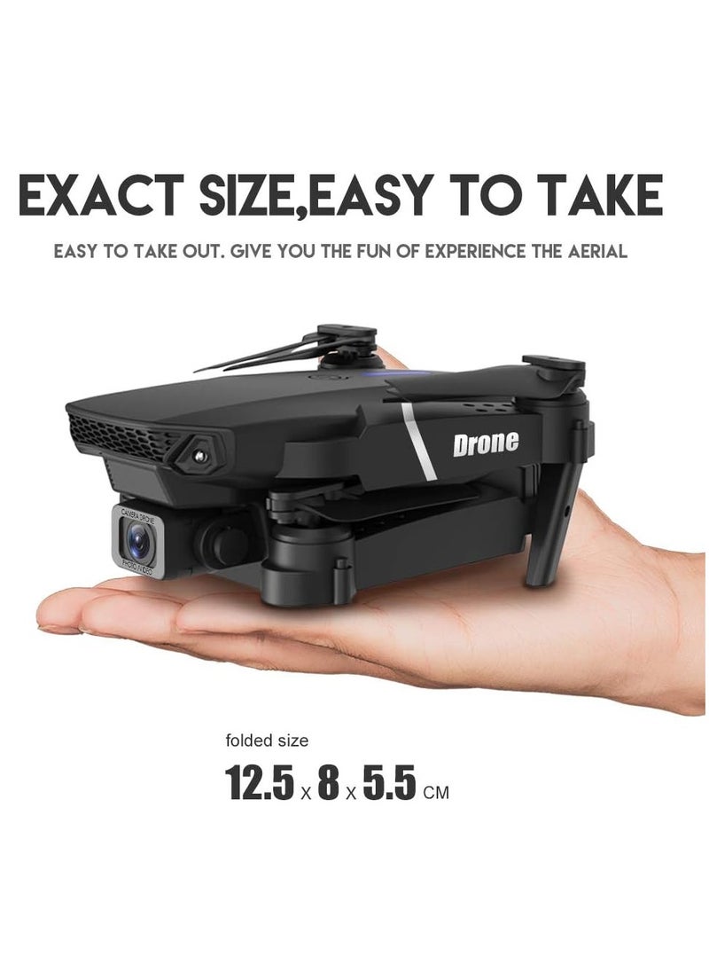 LS-E525 WiFi FPV 4K Camera Drone Headless Mode Dual Camera Drone 3 Batterires Black Suitable for Beginners and Kids