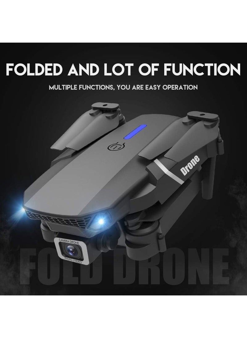 LS-E525 WiFi FPV 4K Camera Drone Headless Mode Dual Camera Drone 3 Batterires Black Suitable for Beginners and Kids