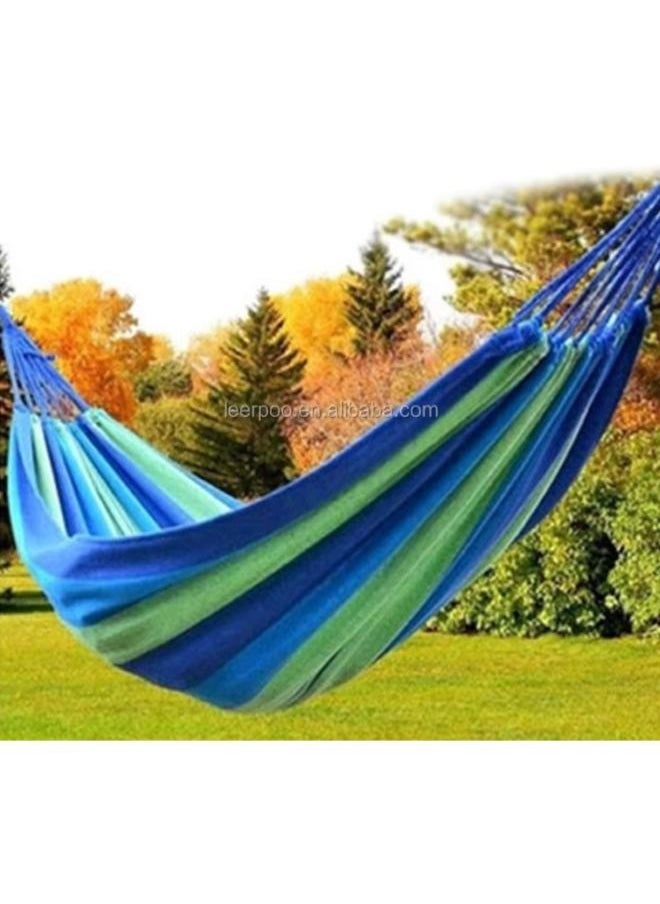 Outdoor Camping Canvas Fabric Portable Ultralight Garden Striped Hammocks with Strong Rope No: hammock 01