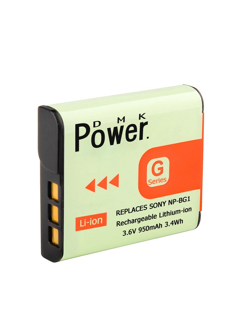 DMK Power NP-BG1 Battery 950mAh with TC600C Battery Charger Compatible with Sony DSC-H3 DSC-H7 etc,