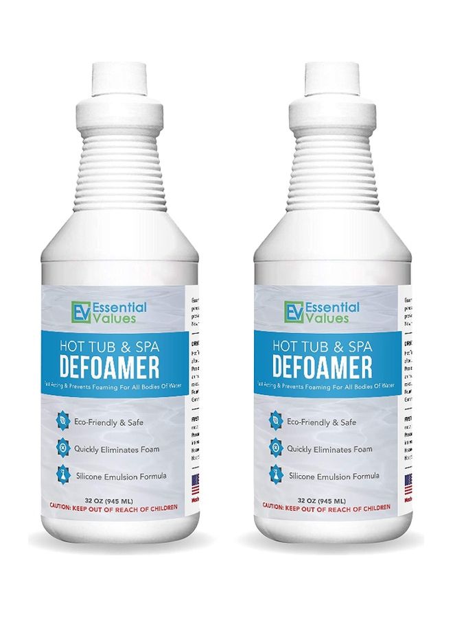 Pack Of 2 Hot Tub And Spa Defoamer White/Blue 945ml