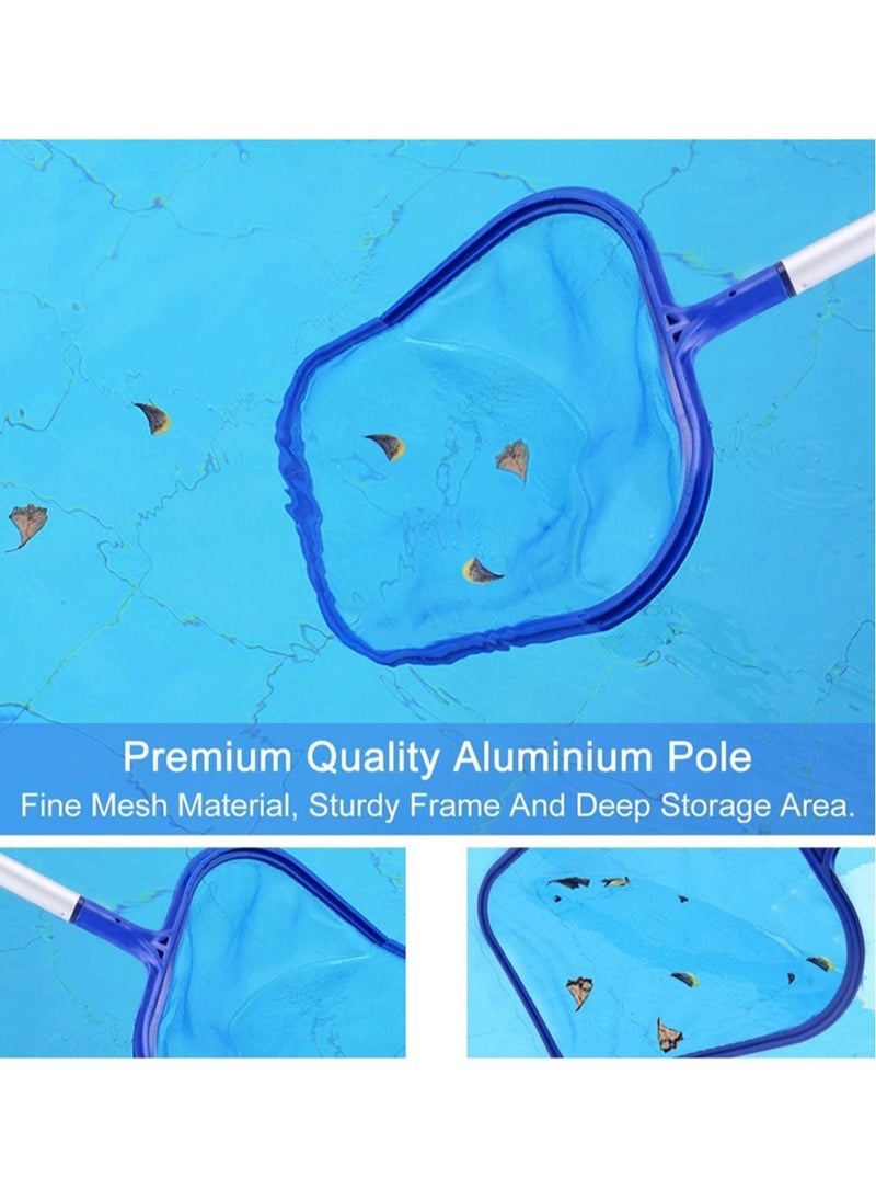 Pool Skimmer Pool Skimmer Net Basket With Pole 122cm Pool Sturdy Frame Fine Mesh Net Leaf Skimmer Suitable For Spas Hot Tubs Fountain Fish Tank for Cleaning Pool Leaves and Debris