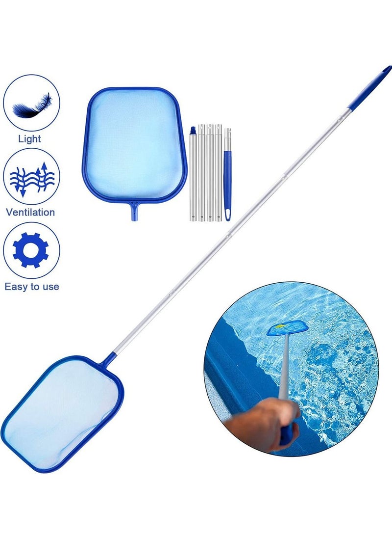 Pool Skimmer Pool Skimmer Net Basket With Pole 122cm Pool Sturdy Frame Fine Mesh Net Leaf Skimmer Suitable For Spas Hot Tubs Fountain Fish Tank for Cleaning Pool Leaves and Debris