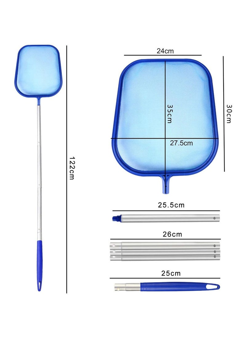 Pool Skimmer Pool Skimmer Net Basket With Pole 122cm Pool Sturdy Frame Fine Mesh Net Leaf Skimmer Suitable For Spas Hot Tubs Fountain Fish Tank for Cleaning Pool Leaves and Debris