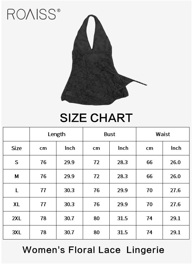 Women's Lace Nightdress Suit Fashion Sleeveless Strap Nightgown Neck Lace Nightdress Perspective V Neck Lingerie