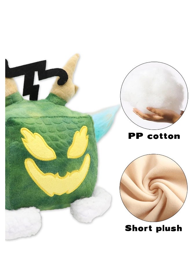 Blox Fruits Plush, 6 inch Blox Plush Plushies Toys Stuffed Animal Plushie Doll, Soft Fruits Hugging Plush Pillow Toy, Collectible Gifts for Kids Fans Aldults Birthday (Dragon) (Green)