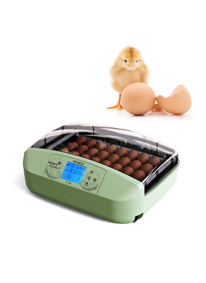 Egg Incubator 32 Eggs Poultry Digital Hatcher with Auto Egg Turning Temperature Control LED Display Temperature Humidity Alarm Incubator for Chicken Ducks Birds Eggs