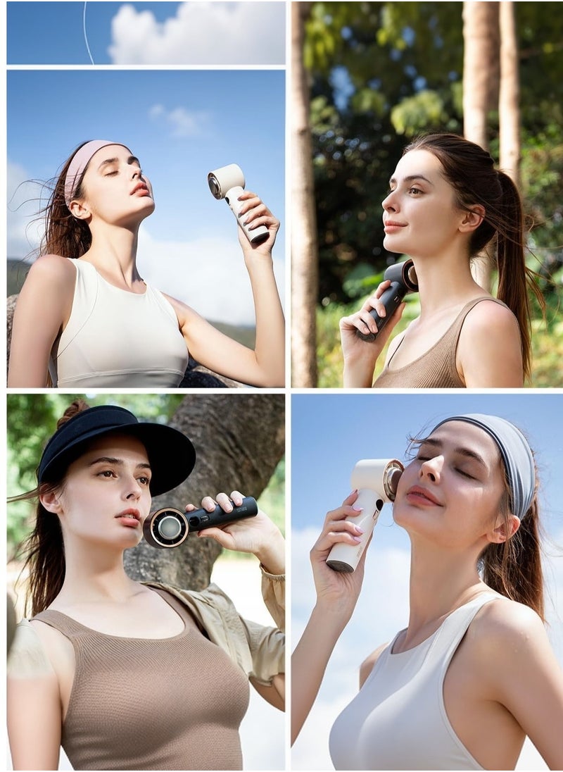 WORTHIT' Portable Turbo Fan - 101 Speeds, 3600mAh Rechargeable with Ice Cooler. Powerful Pocket Fan for Camping u0026 Outdoor, for Both Women and Men.