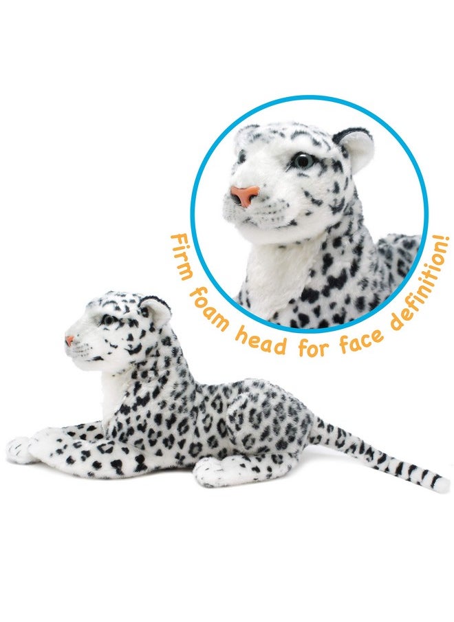 Sinovia The Snow Leopard - 17 Inch Stuffed Animal Plush Snow Cat - By Tigerhart Toys