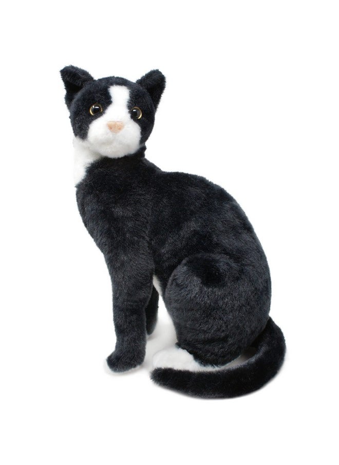 Tate The Tuxedo Cat - 14 Inch Stuffed Animal Plush Black And White Kitten - By Tigerhart Toys