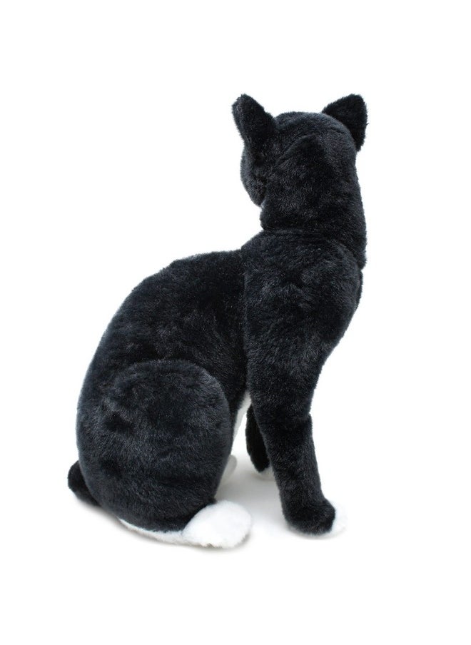 Tate The Tuxedo Cat - 14 Inch Stuffed Animal Plush Black And White Kitten - By Tigerhart Toys