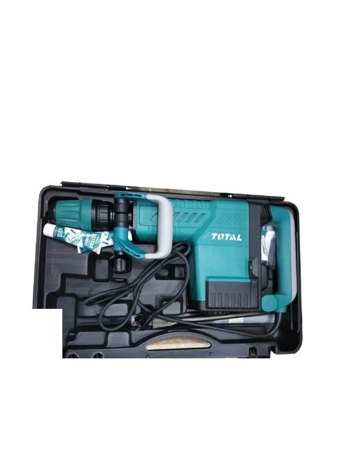 Total Demolition Breaker Jack Hammer 1500W, 10KG, SDS-MAX Chuck, 1000-1900bpm, 6-25J Impact Force, Anti-Vibration System, Includes 2 Chisels & Extra Carbon Brushes – TH215002