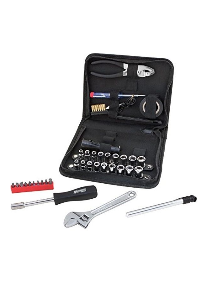 38-Piece Compact Tool Set With Zippered Holster Black/Silver