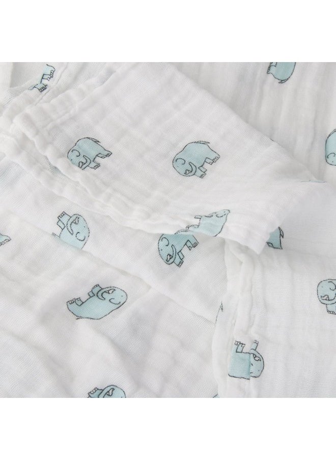 Baby Organic Cotton Soft Muslin Cloth Swaddle | 0-18 Months | Pack Of 5