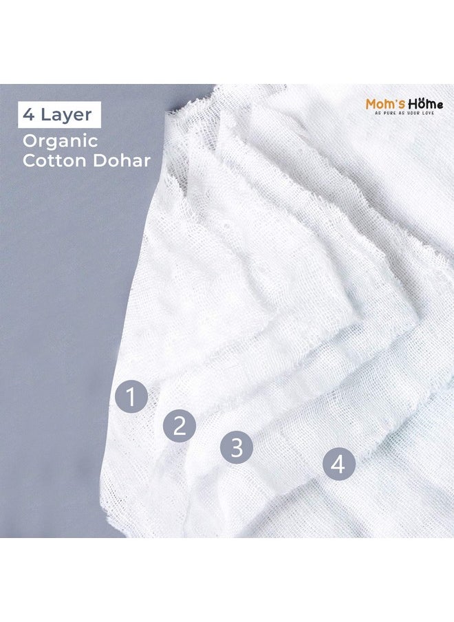 Organic Cotton Baby Muslin Layer Dohar - 0-3 Year-100X100 Cm - Water Melon