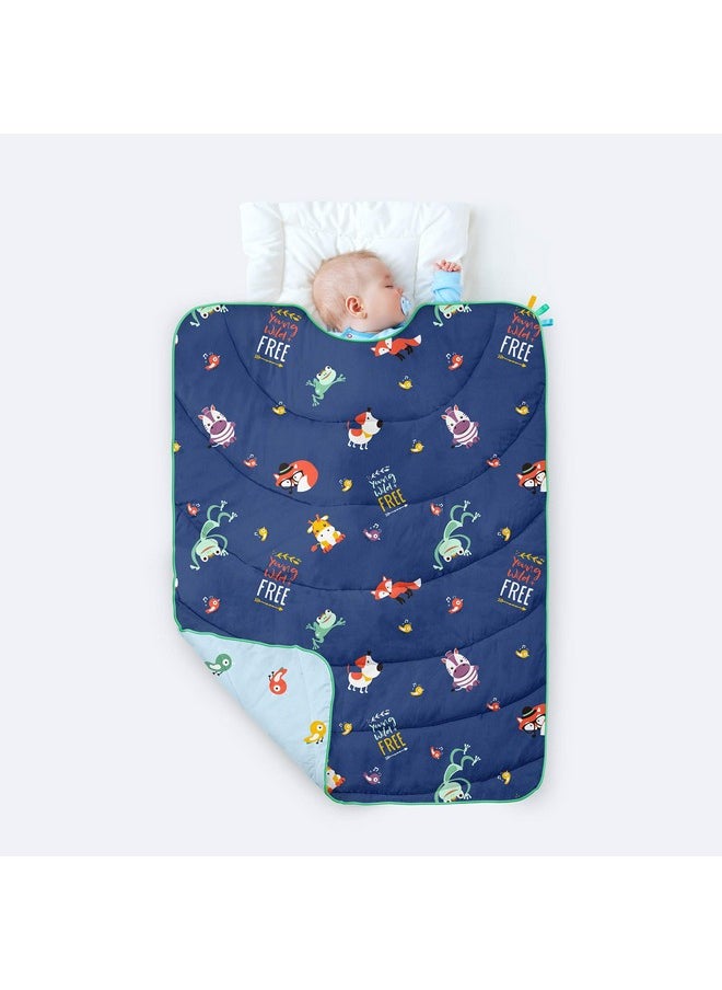 100% Organic Cotton All Weather Reversible Quilt/Comforter/Blanket Young Wild & Free I Suitable For Toddler/Infants/New Born Upto 5 Years