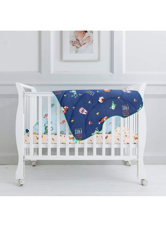 100% Organic Cotton All Weather Reversible Quilt/Comforter/Blanket Young Wild & Free I Suitable For Toddler/Infants/New Born Upto 5 Years