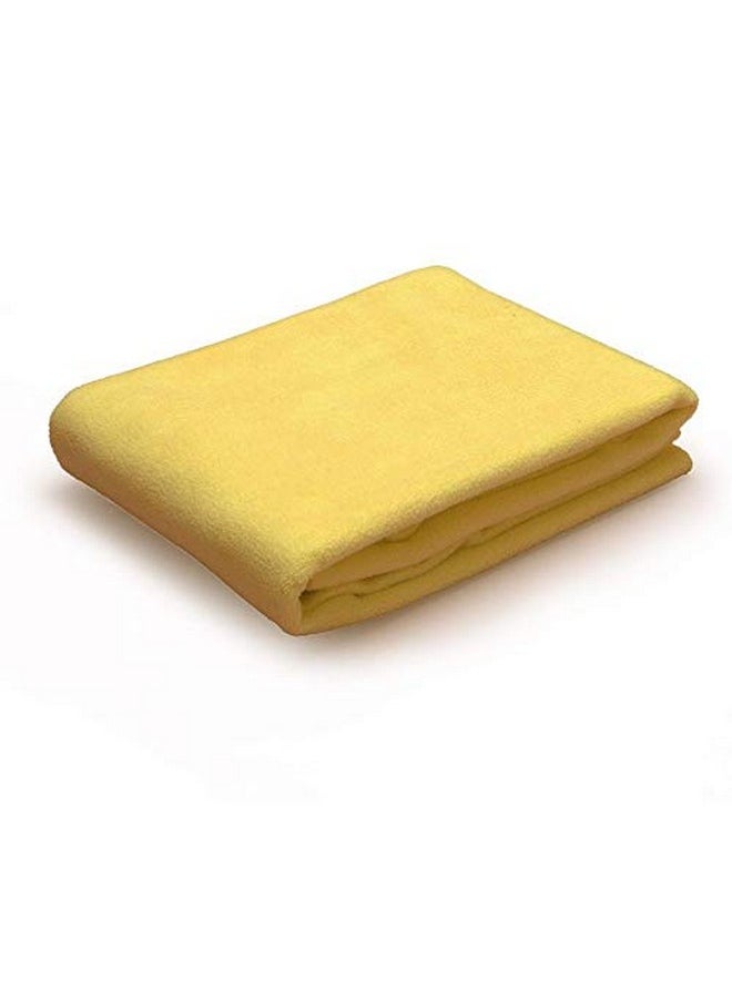 Baby Dry Sheet, Mattress/Bed Protector, Reusable, Washable Sheet For Kids, Infant, Toddler And Adults - Yellow, Large (140 Cm X 100 Cm)