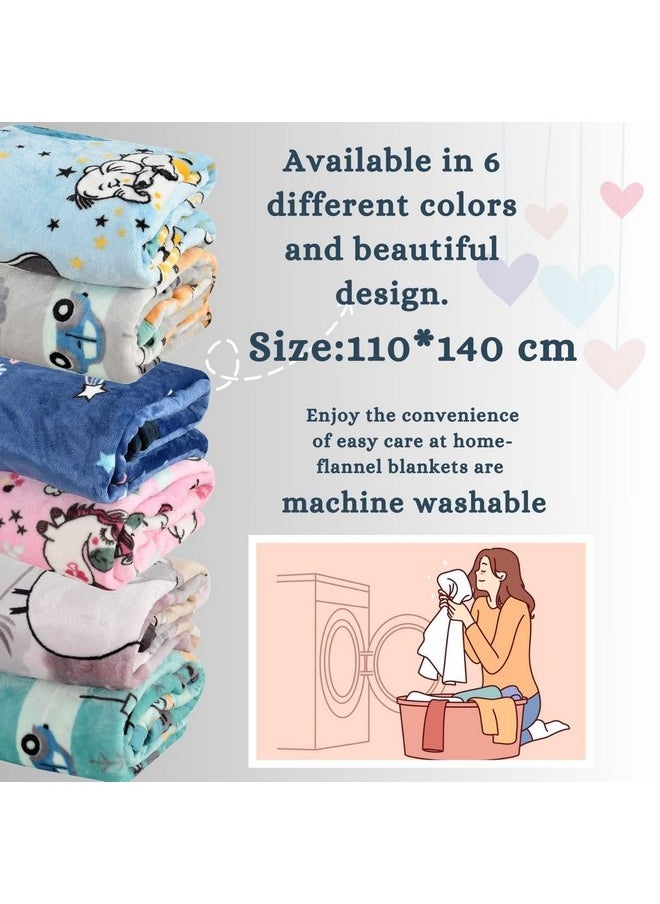 All Season Ac Baby Blanket Swaddler Wrapper Flannel Soft And Comfortable For 0-5 Years Babies With Adorable Prints And Designs, 350 Tc,Grey