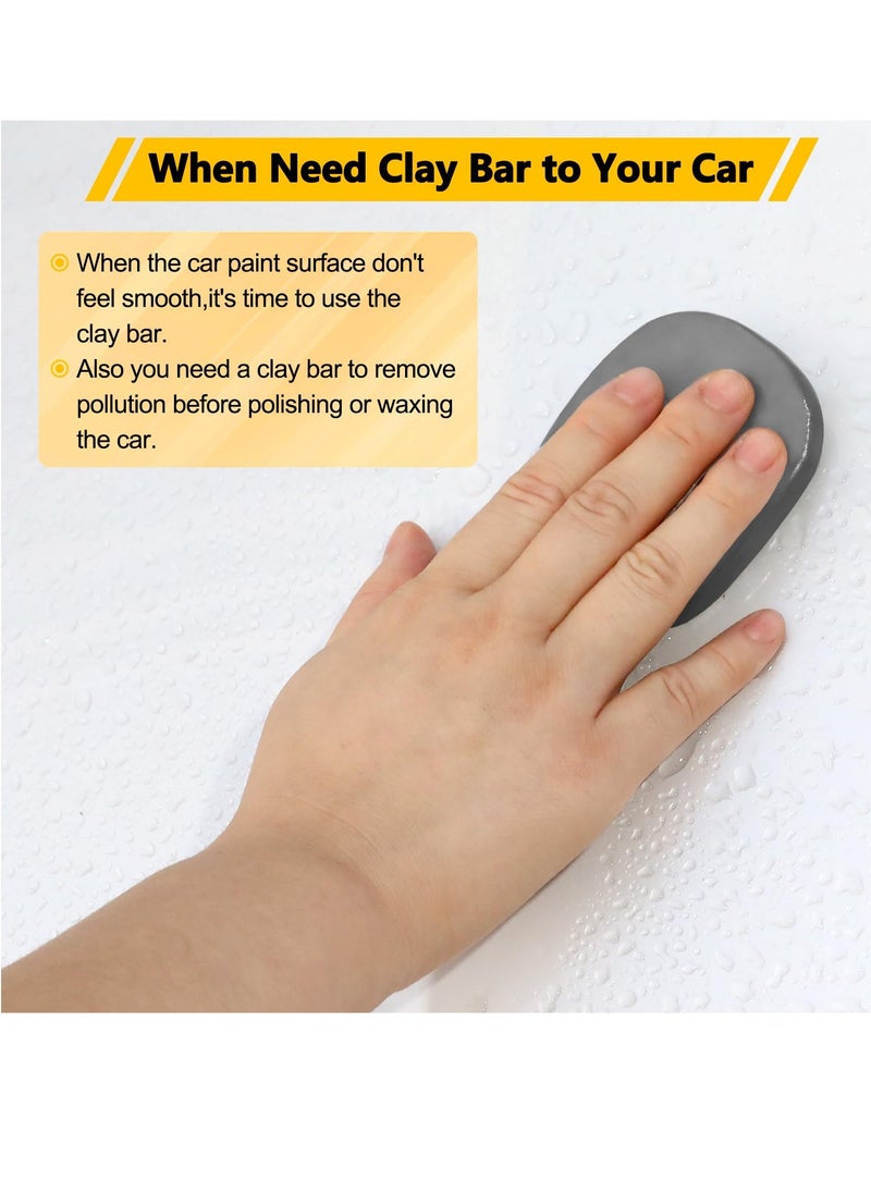 Car Clay Bar, Premium Grade No Scratch Magic Clay Bar, Detailing Cleaner Kit Glass Deatil Cleaning, with Washing and Adsorption Capacity, for Auto SUV,RV,Truck (4 Pack 400g)