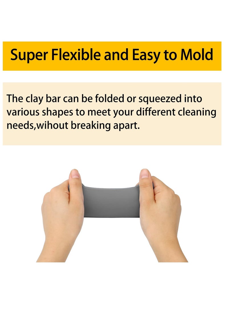 Car Clay Bar, Premium Grade No Scratch Magic Clay Bar, Detailing Cleaner Kit Glass Deatil Cleaning, with Washing and Adsorption Capacity, for Auto SUV,RV,Truck (4 Pack 400g)