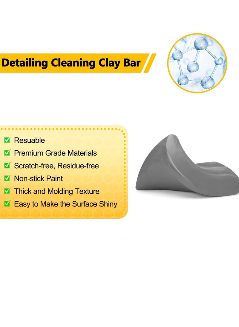 Car Clay Bar, Premium Grade No Scratch Magic Clay Bar, Detailing Cleaner Kit Glass Deatil Cleaning, with Washing and Adsorption Capacity, for Auto SUV,RV,Truck (4 Pack 400g)