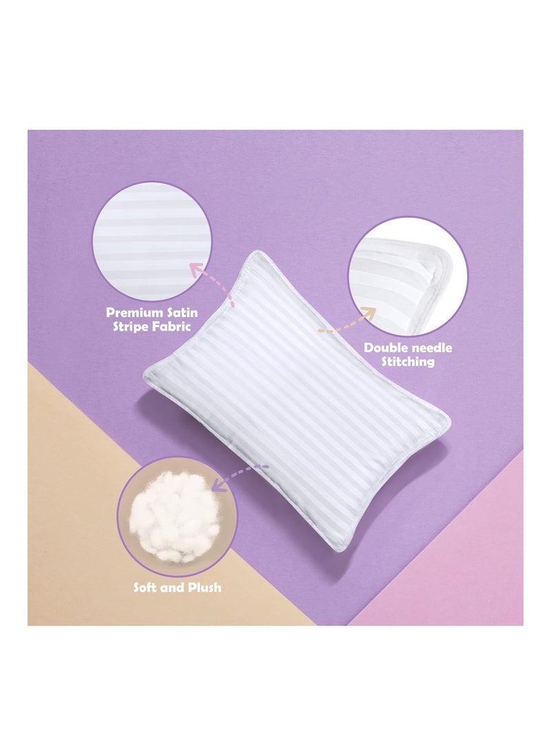 Pack Of 2 Baby Pillows, Snow White, 13 X 18 inches