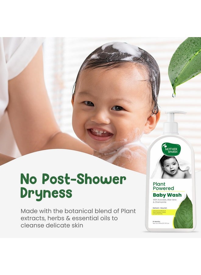 Plant Powered Baby Wash | Advanced Natural Body Wash For Babies With Avacado Oil, Aloevera & Chamomile- 400Ml