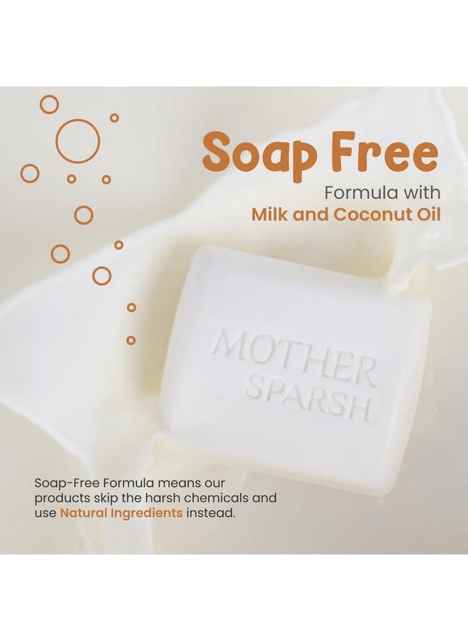 Moisturizing Milky Baby Bathing Soap Bar - 75G X 3 | Ph 5.5 With Milk, Coconut Oil And Vitamin E, Prevents Dryness & Rashes