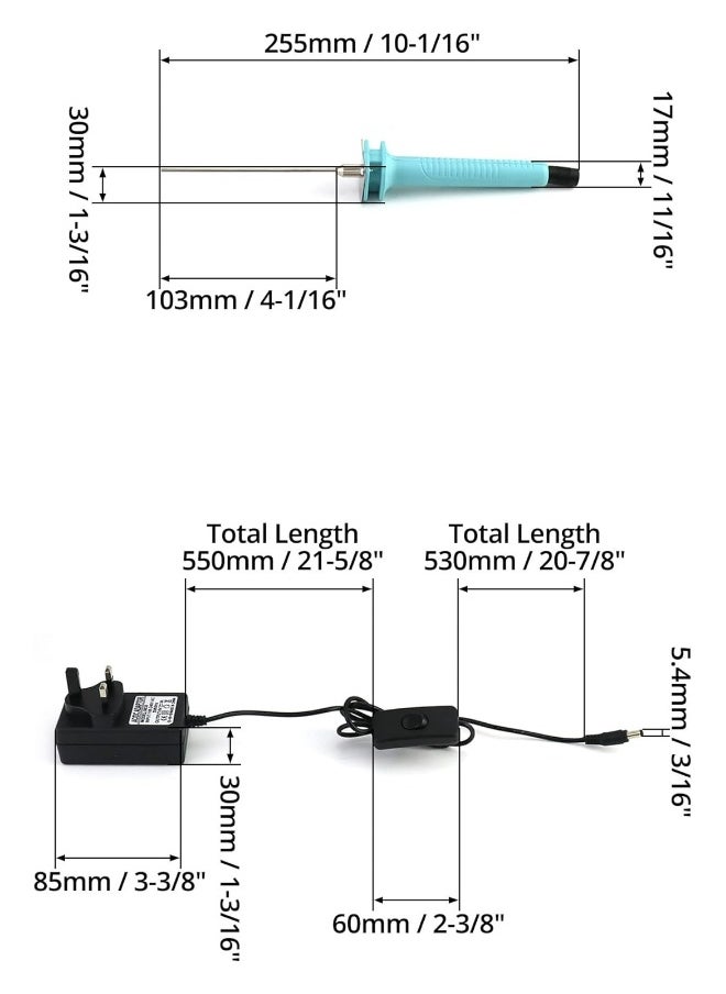 Electric Foam Cutter,10CM Hot Wire Cutting Pen,100-240V/15W Styrofoam Cutter,Hot Wire Cutter and Polystyrene Cutting Tool