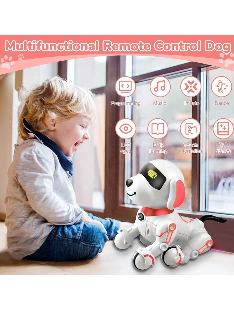 Remote Control Robot Dog Intelligent Robot Toys for Kids Programmable Smart Interactive Puppy Pet Toys with Touch Sensing Function Gift for 4 5 6+ Ages Boys Girls