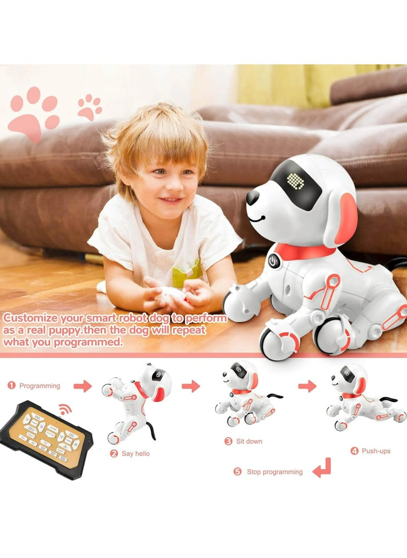 Remote Control Robot Dog Intelligent Robot Toys for Kids Programmable Smart Interactive Puppy Pet Toys with Touch Sensing Function Gift for 4 5 6+ Ages Boys Girls