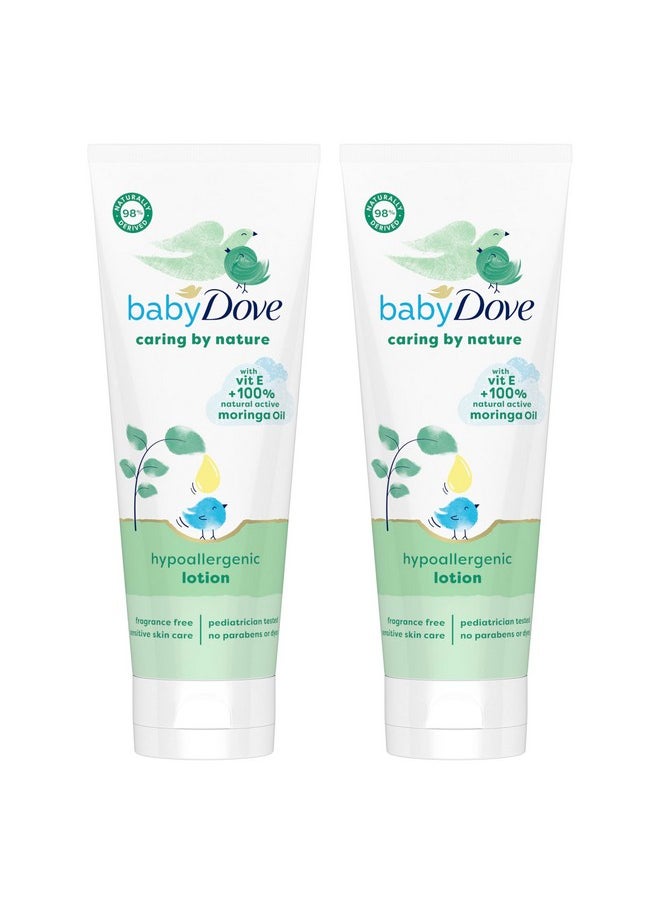 Hypoallergenic Lotion Caring By Nature 2 Count Build A Healthy Foundation For Your Baby'S Skin Contains Vitamin E And 100% Natural Moringa Oil 13.5 Fl Oz (Pack Of 2)